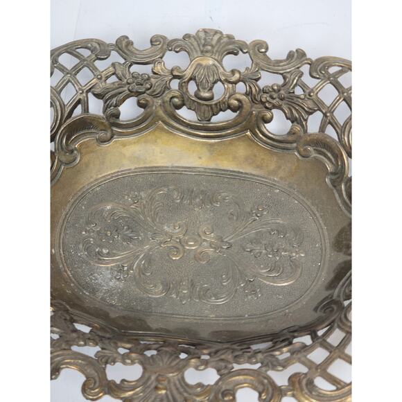 Vintage Pierced Brass Bowl - Picture 3 of 5